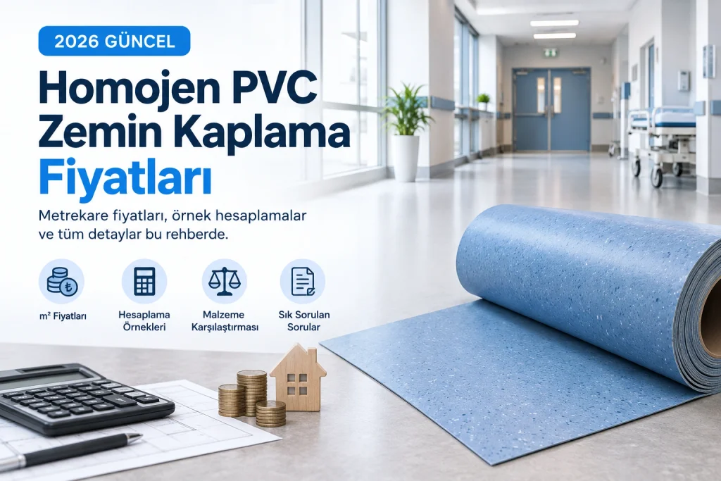 Homojen PVC zemin kaplama fiyatları 2026