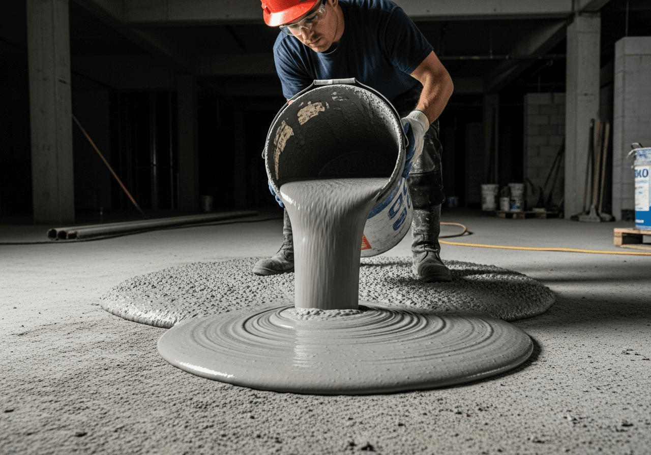 self leveling şapı döken usta